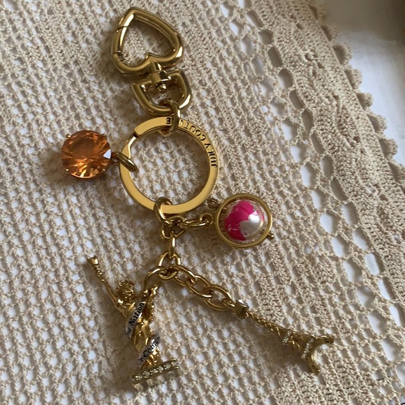 JUICY COUTURE  STATUE OF LIBERTY WORLD TRAVELER CHARMS KEY FOB KEYCHAIN RARE HTF - Picture 6 of 8